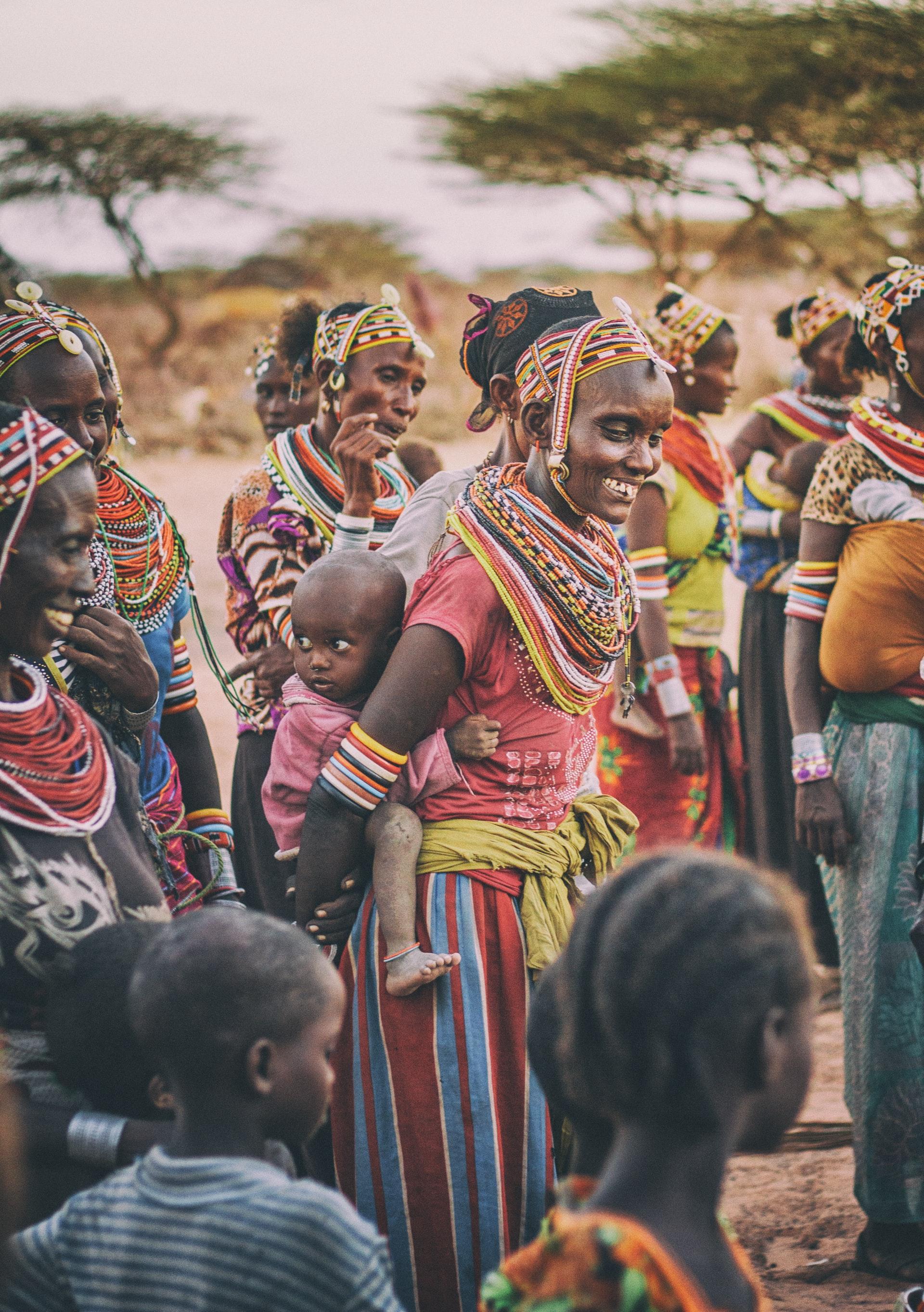 Picture of African women and children